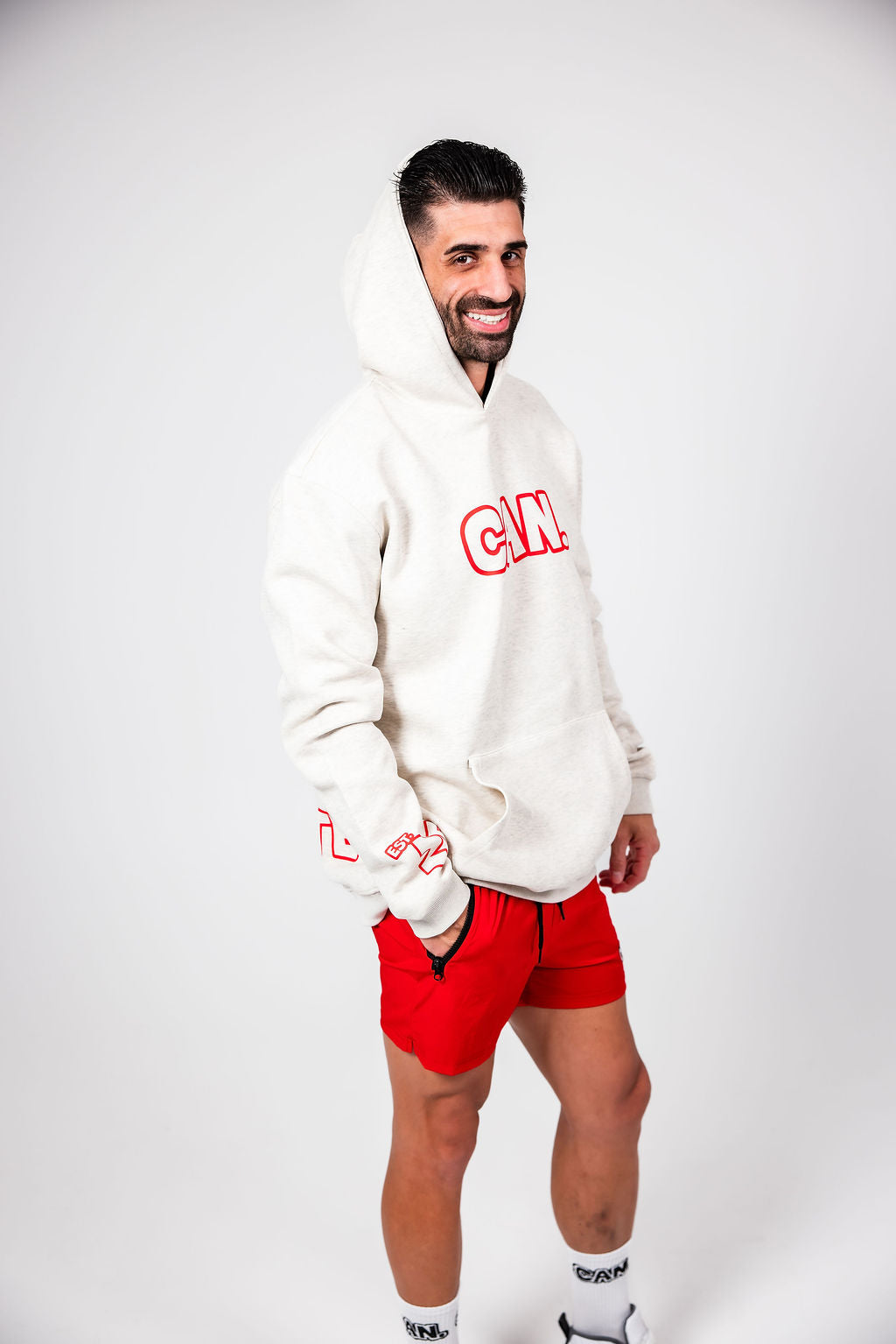 Hoodie - Red Outline (Unisex)
