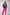 A woman modelling bright pink CAN. Syndicate Contour Sculpt leggings and a black CAN. Syndicate warm up jacket against a light grey studio background. Modelled at Opus Media Group Studio in Penrith Sydney. 